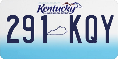 KY license plate 291KQY