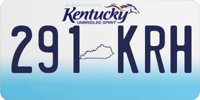 KY license plate 291KRH