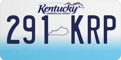 KY license plate 291KRP