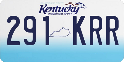 KY license plate 291KRR