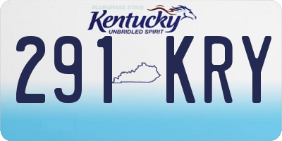 KY license plate 291KRY