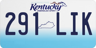 KY license plate 291LIK