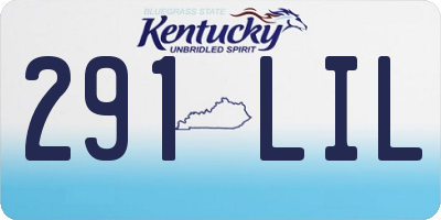 KY license plate 291LIL