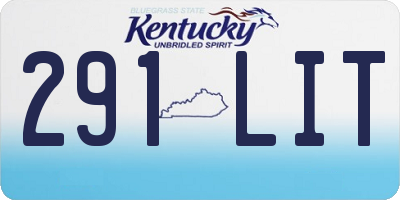 KY license plate 291LIT