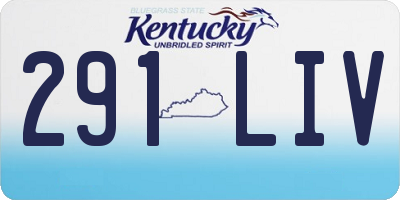 KY license plate 291LIV