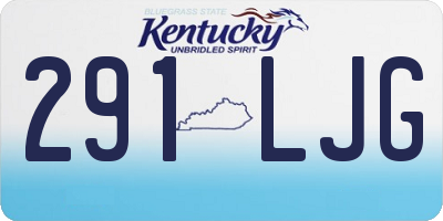 KY license plate 291LJG