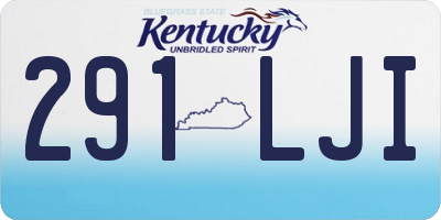 KY license plate 291LJI