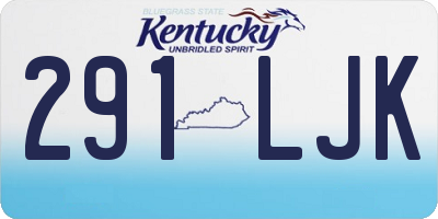 KY license plate 291LJK