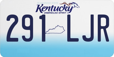 KY license plate 291LJR