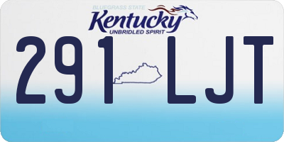 KY license plate 291LJT