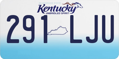 KY license plate 291LJU