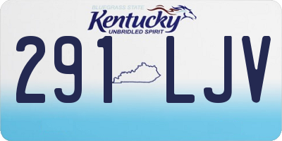 KY license plate 291LJV