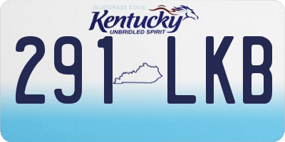 KY license plate 291LKB