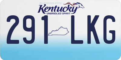 KY license plate 291LKG
