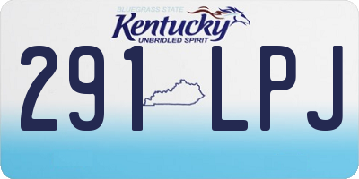 KY license plate 291LPJ