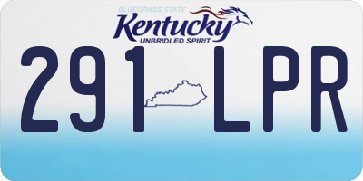 KY license plate 291LPR