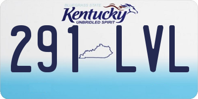 KY license plate 291LVL
