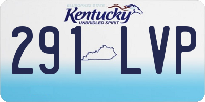 KY license plate 291LVP