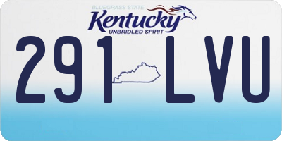 KY license plate 291LVU