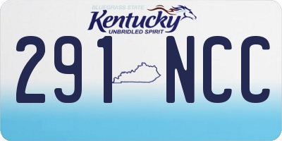 KY license plate 291NCC
