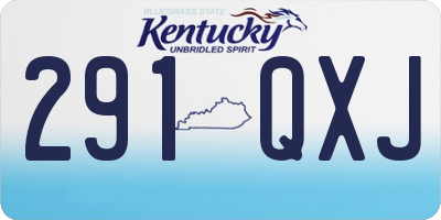 KY license plate 291QXJ