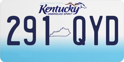 KY license plate 291QYD