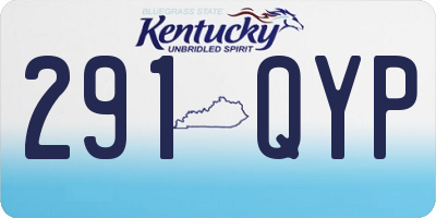 KY license plate 291QYP