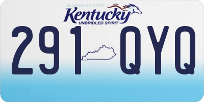 KY license plate 291QYQ