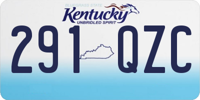 KY license plate 291QZC
