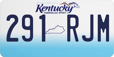 KY license plate 291RJM