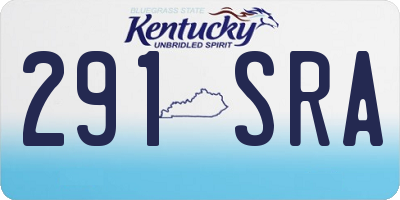 KY license plate 291SRA