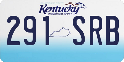 KY license plate 291SRB