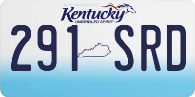 KY license plate 291SRD