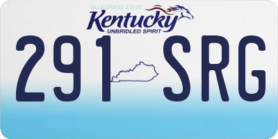 KY license plate 291SRG