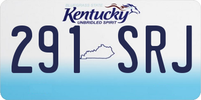 KY license plate 291SRJ