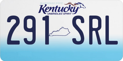 KY license plate 291SRL