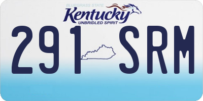 KY license plate 291SRM