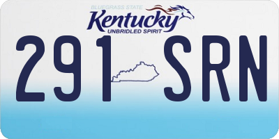 KY license plate 291SRN