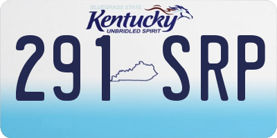 KY license plate 291SRP