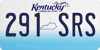 KY license plate 291SRS