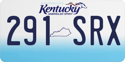 KY license plate 291SRX