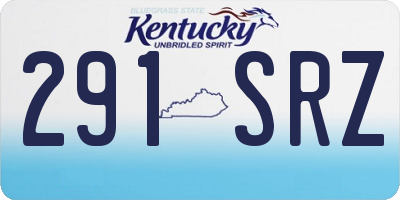KY license plate 291SRZ
