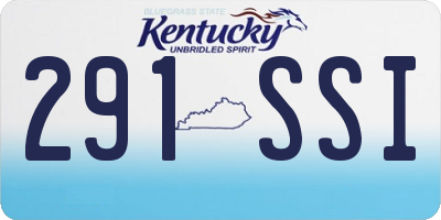KY license plate 291SSI
