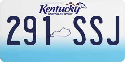 KY license plate 291SSJ