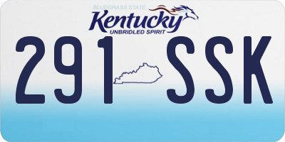 KY license plate 291SSK