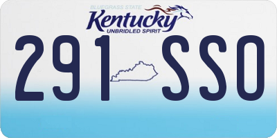 KY license plate 291SSO
