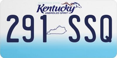 KY license plate 291SSQ