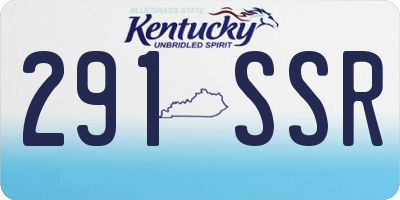 KY license plate 291SSR