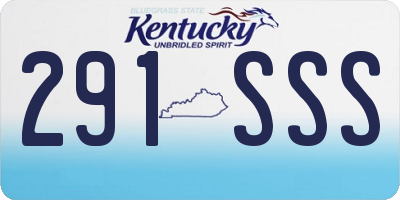 KY license plate 291SSS
