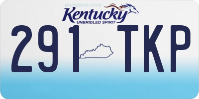 KY license plate 291TKP